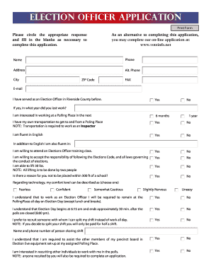 Election Officer Application