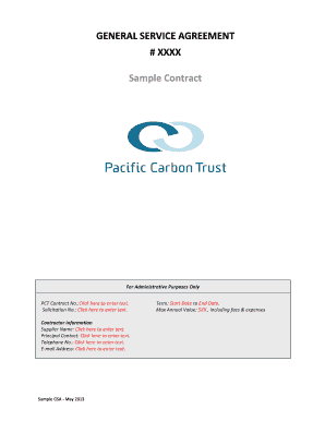 General Service Agreement Template