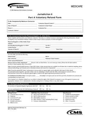 Medicare Part A Voluntary Refund Form