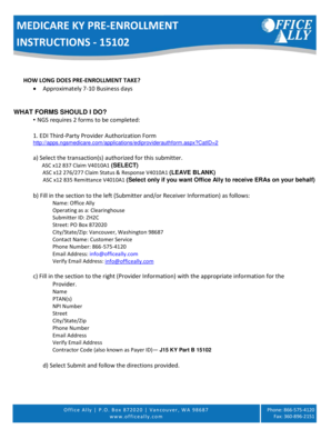 Medicare KY Pre-Enrollment Forms