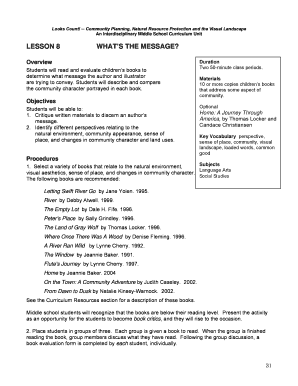 Middle School Book Evaluation Form