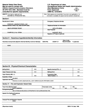 Material Safety Data Sheet for SCAN Ultrasound Gel