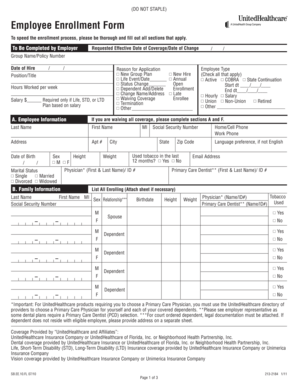 Employee Enrollment Form