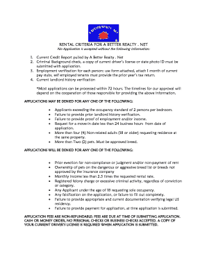 Rental Application Form