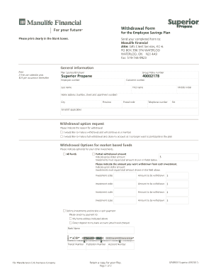 Employee Savings Plan Withdrawal Form
