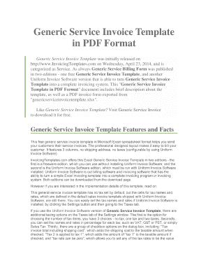 service invoice template pdffiller form