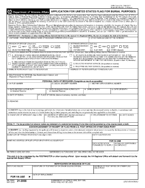 US Burial Flag Application