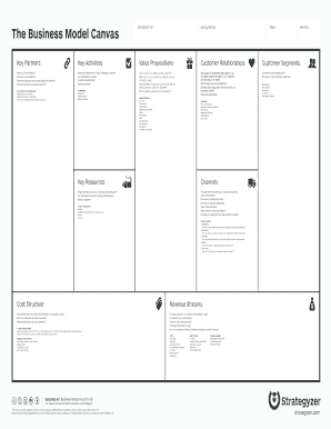 Business templates pdf - business model canvas template