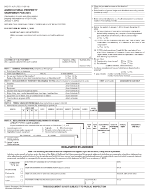 California Agricultural Property Statement