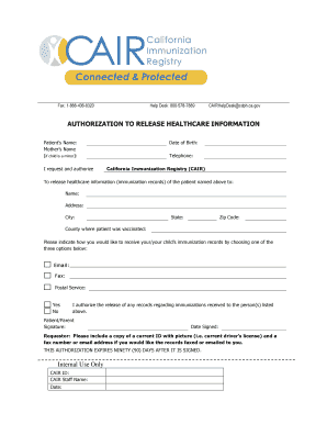 Authorization to Release Healthcare Information