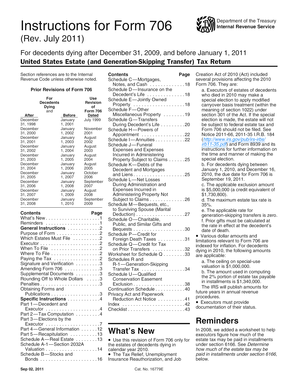Instructions for Form 706