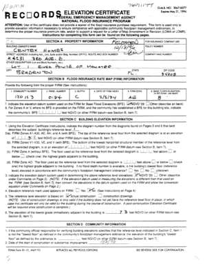 Elevation Certificate