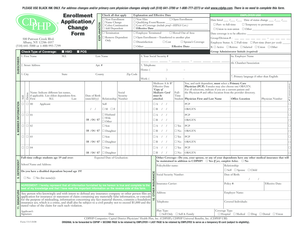 CDPHP Health Insurance Enrollment Form