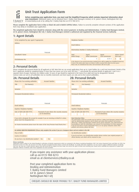 Unit Trust Application Form