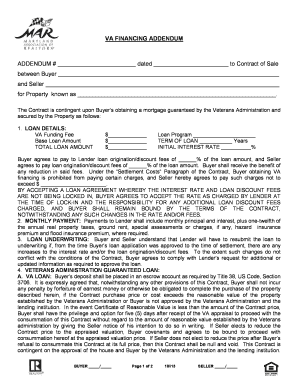 VA Financing Addendum