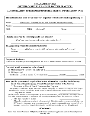 Authorization to Release Protected Health Information