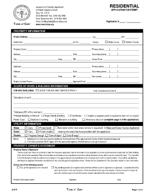 Residential Building Permit Application