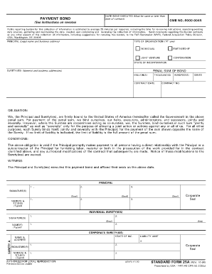 US Federal Payment Bond Form