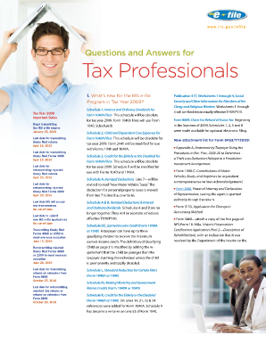 IRS e-file Questions and Answers for Tax Professionals