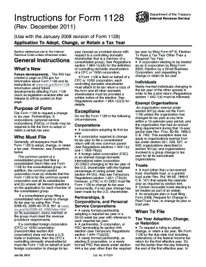 Form 1128 Application