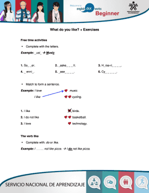 Free Time Activities Worksheet