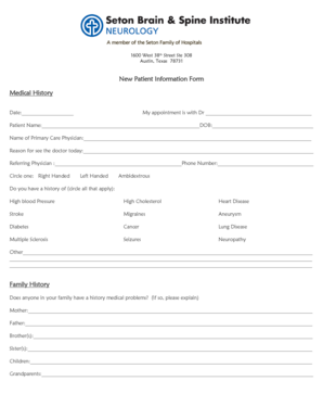 New Patient Information Form