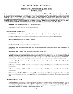 Personnel Action Request (PAR) Form