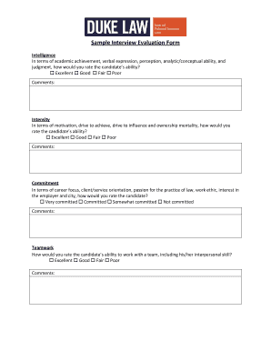Interview Evaluation Form