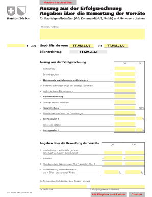 Auszug aus der Erfolgsrechnung