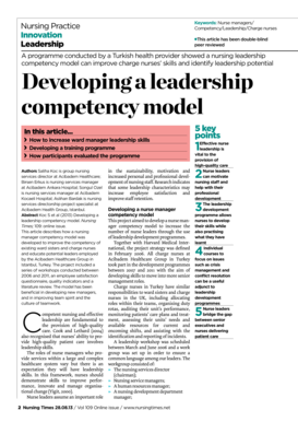 Offer letter format - Developing a leadership competency model - Nursing Times