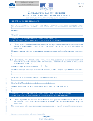 Parq scale - D claration par un r sident d'un compte ouvert hors de France