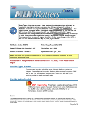 missing assignment of benefits indicator