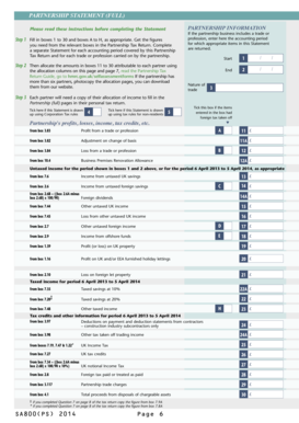 UK Partnership Tax Return Statement