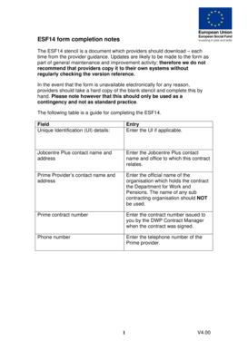 ESF14 Form