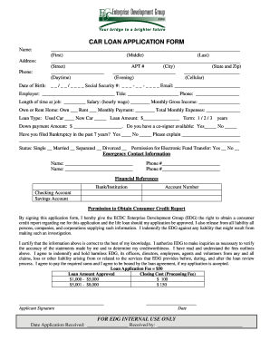 Car Loan Application Form - Fill Online, Printable, Fillable, Blank ...