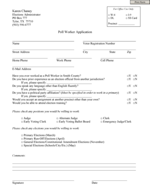 Poll Worker Application