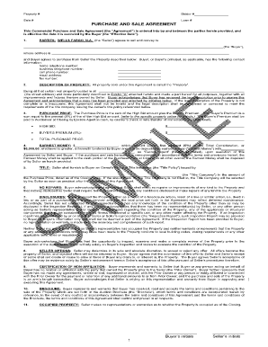 Commercial Purchase and Sale Agreement