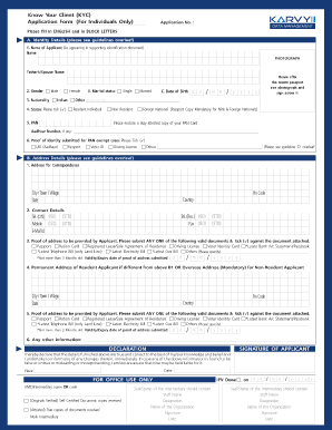 Kyc template word - cams kyc form pdf