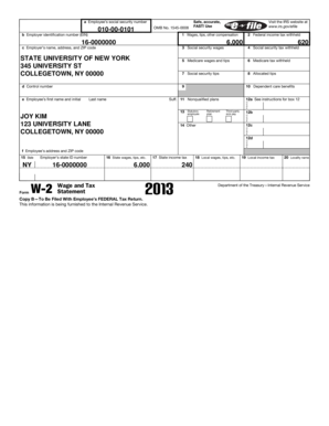 Form W-2 Wage and Tax Statement