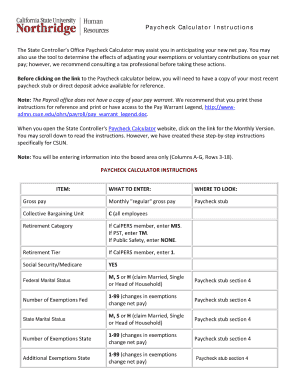 17 printable paycheck calculator forms and templates fillable pay check calcualtor