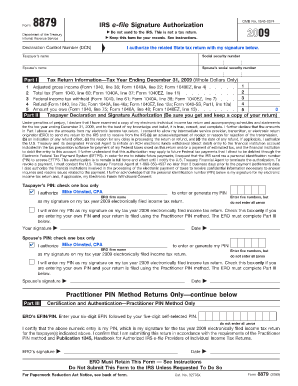 IRS Form 8879 Signature Authorization