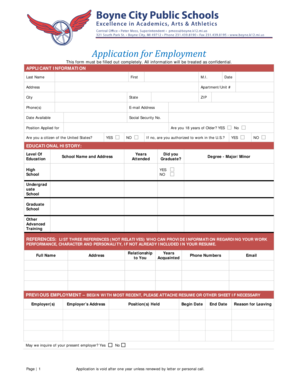 Application for Employment