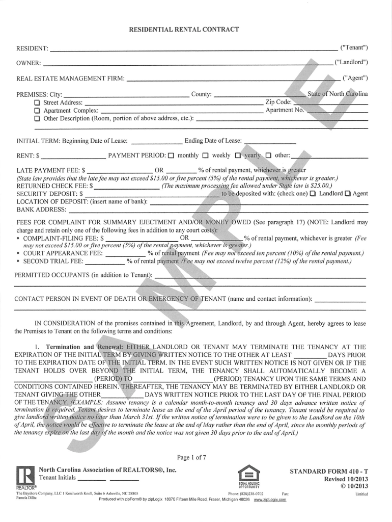 lease agreement nc Preview on Page 1