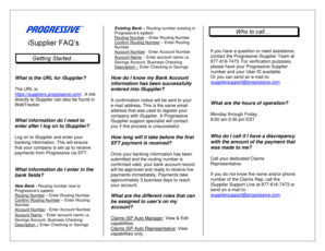 Progressive iSupplier Banking Information Form