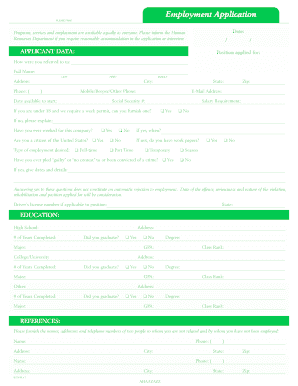 Employment Application Form