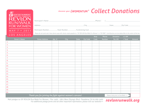 EIF REVLON Run/Walk For Women Donation Form