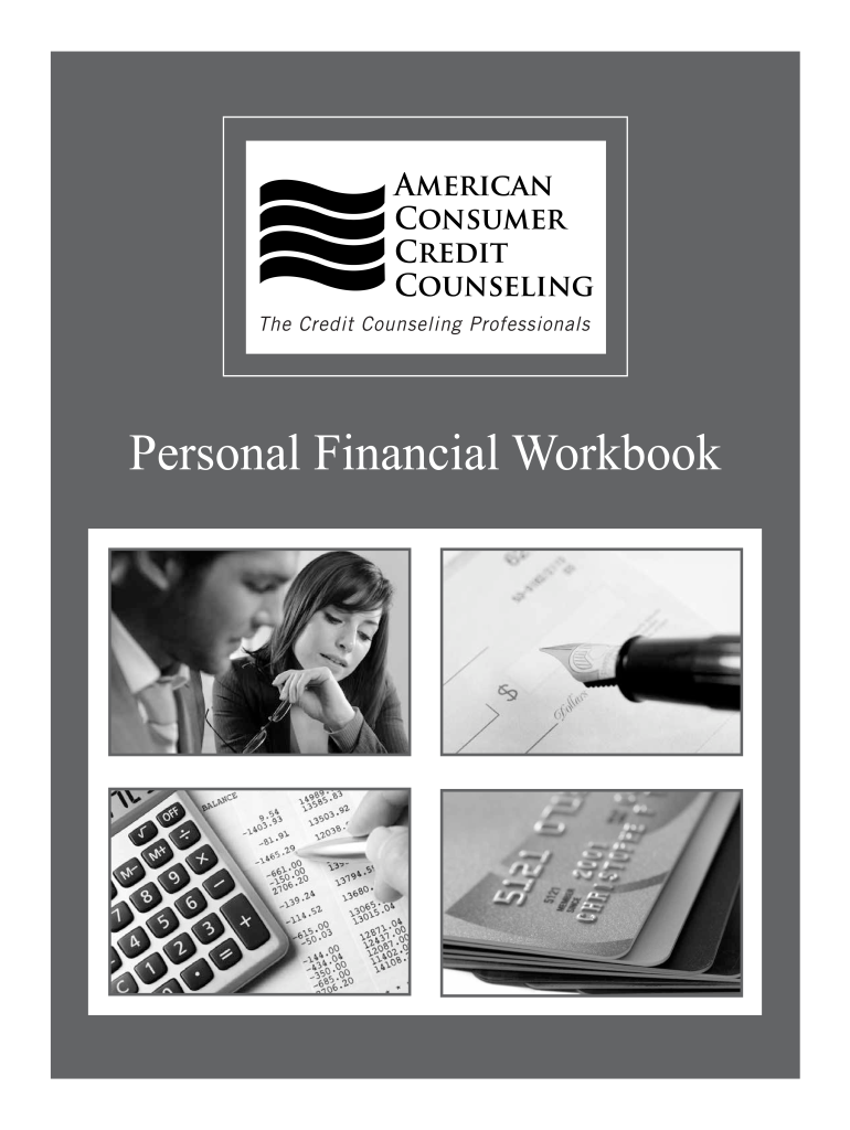 american consumer credit counseling personal financial workbook form Preview on Page 1