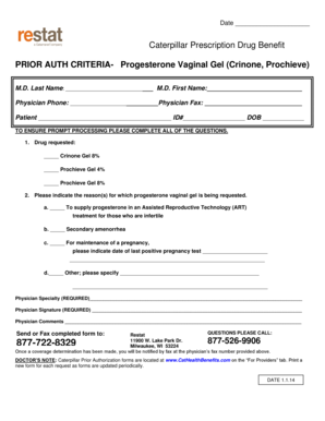 Caterpillar Prescription Drug Benefit Prior Authorization