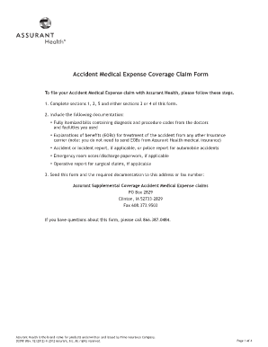 Accident Medical Expense Coverage Claim Form