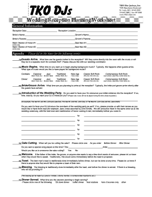 Wedding Dj Template - Fill Online, Printable, Fillable, Blank | pdfFiller